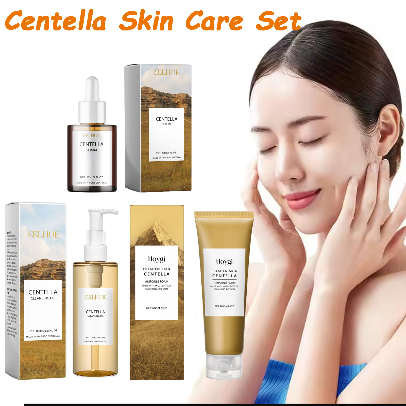 Skincare Glowing - Centella Skin Care Set Centella Serum