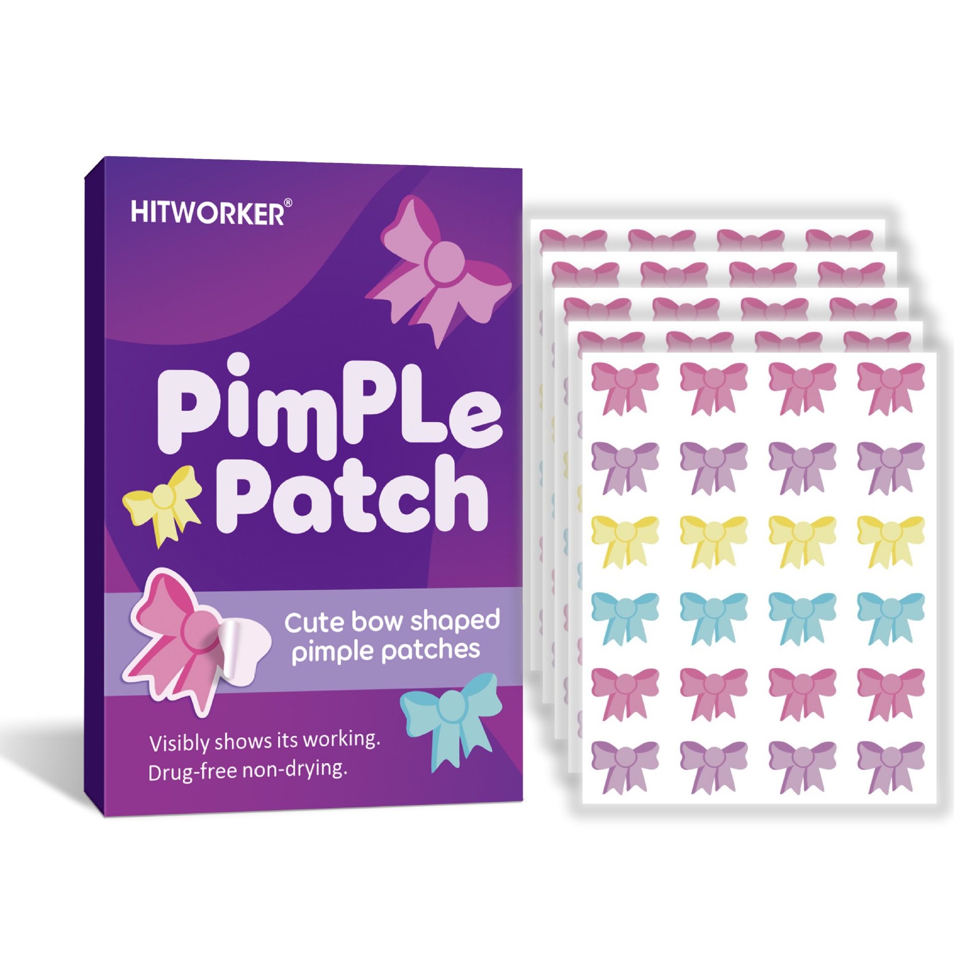 Skincare You - 120Pcs Bow Shaped Acne Pimple Patches,