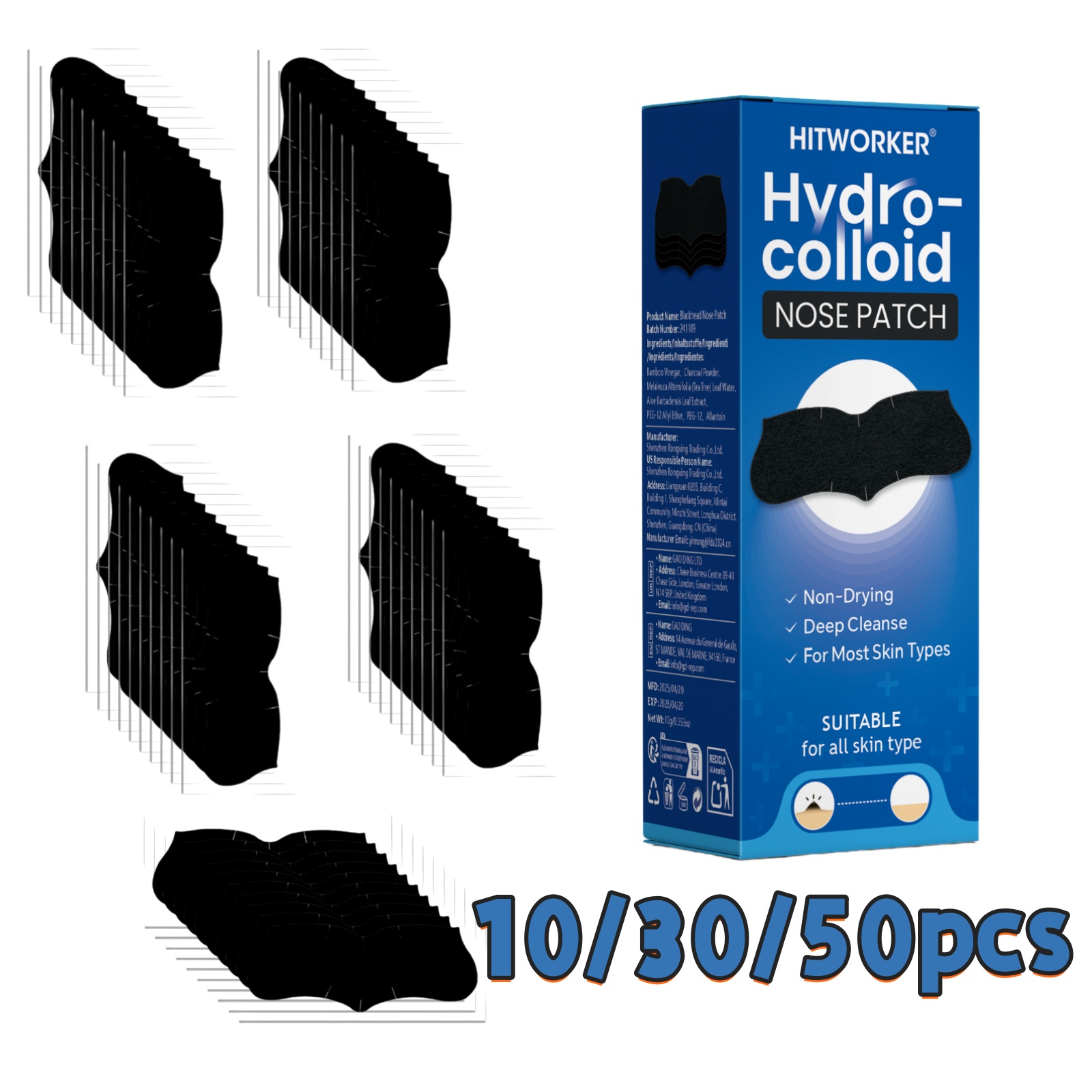 Skincare Glowing - 10/30/50-Piece Pore Cleansing Nose Strips |