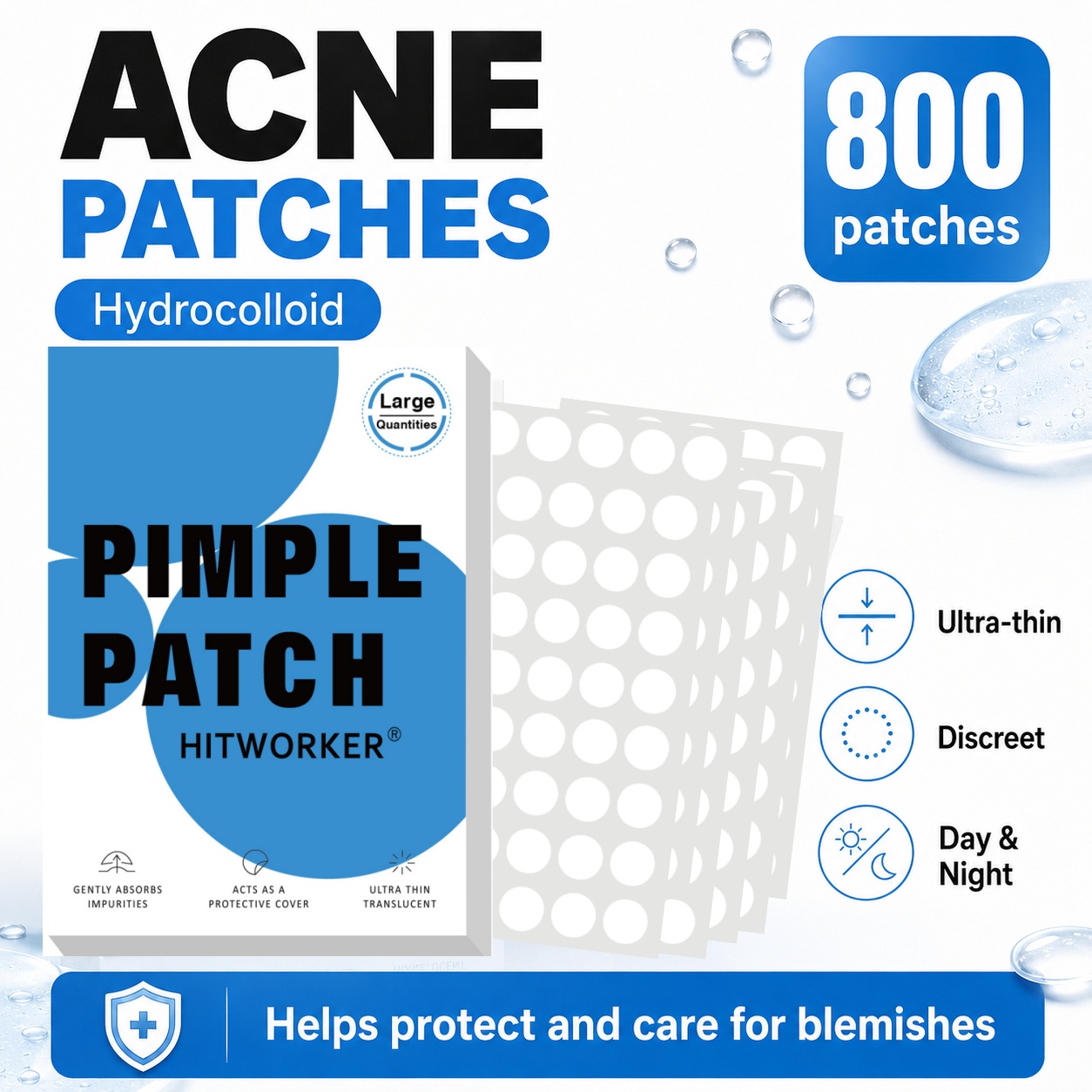 800Pcs Hydrocolloid Acne Pimpl - Skincare You 评论和价格