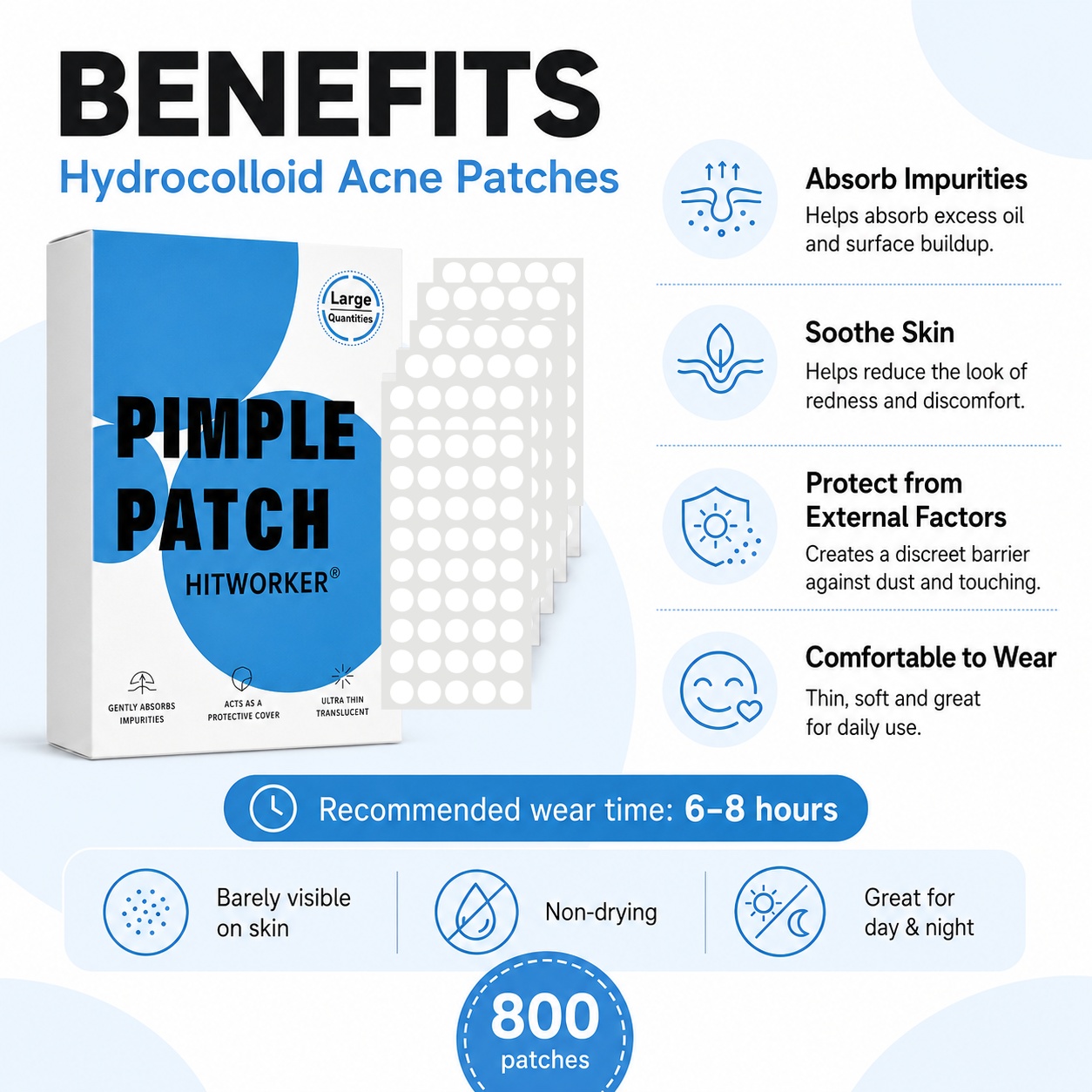 800Pcs Hydrocolloid Acne Pimpl - Skincare You 评论和价格